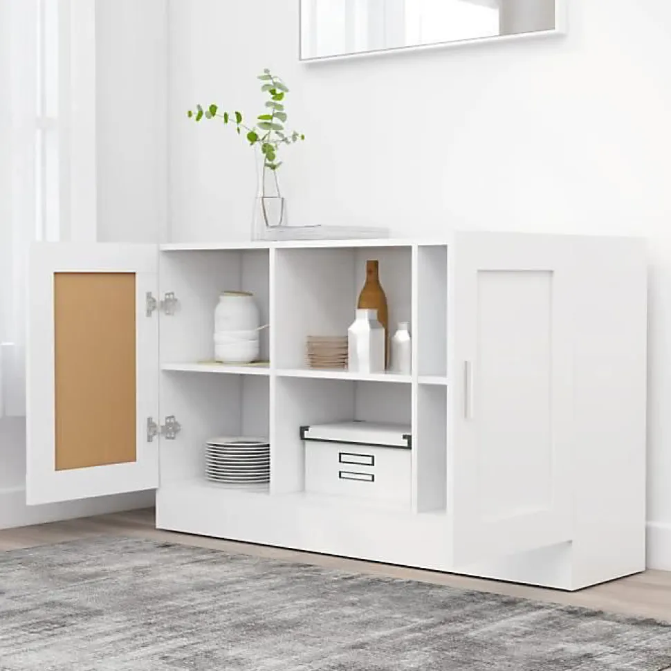 vidaXL Buffet Blanc 120x30,5x70 cm Aggloméré