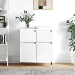 vidaXL Buffet Blanc 60x35x70 cm Bois d'ingénierie 831108