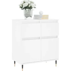 vidaXL Buffet Blanc 60x35x70 cm Bois d'ingénierie 831108