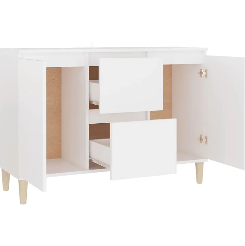 vidaXL Buffet blanc 101x35x70 cm bois d'ingénierie 806103