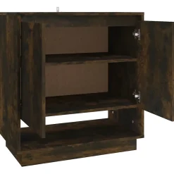vidaXL Buffet Chêne fumé, Aggloméré, 70 x 41 x 75 cm (l x P x H)