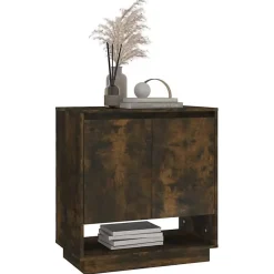 vidaXL Buffet Chêne fumé, Aggloméré, 70 x 41 x 75 cm (l x P x H)