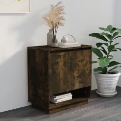 vidaXL Buffet Chêne fumé, Aggloméré, 70 x 41 x 75 cm (l x P x H)