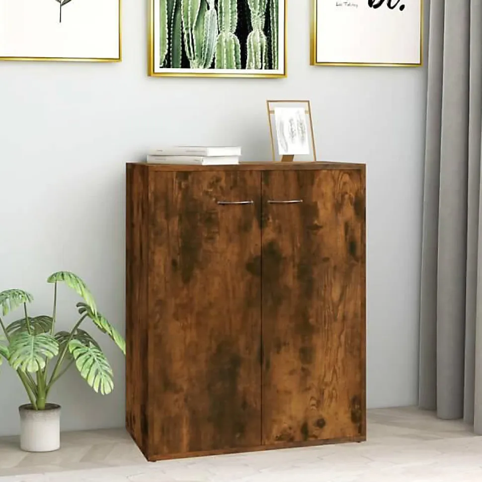 vidaXL Buffet Chêne fumé 60x30x75 cm Bois d'ingénierie815378