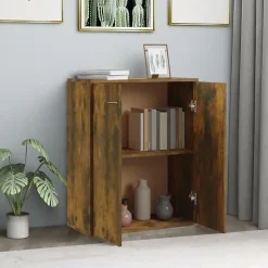 vidaXL Buffet Chêne fumé 60x30x75 cm Bois d'ingénierie815378