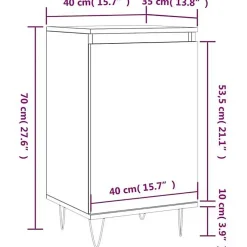 vidaXL Buffet chêne fumé 40x35x70 cm bois d'ingénierie 831062