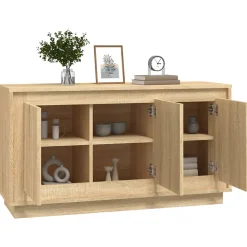 vidaXL Buffet chêne sonoma 102x35x55 cm bois d'ingénierie 831888