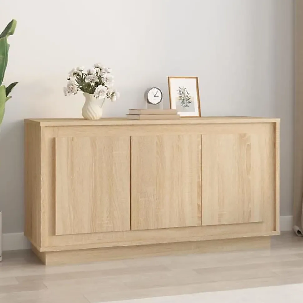 vidaXL Buffet chêne sonoma 102x35x55 cm bois d'ingénierie 831888