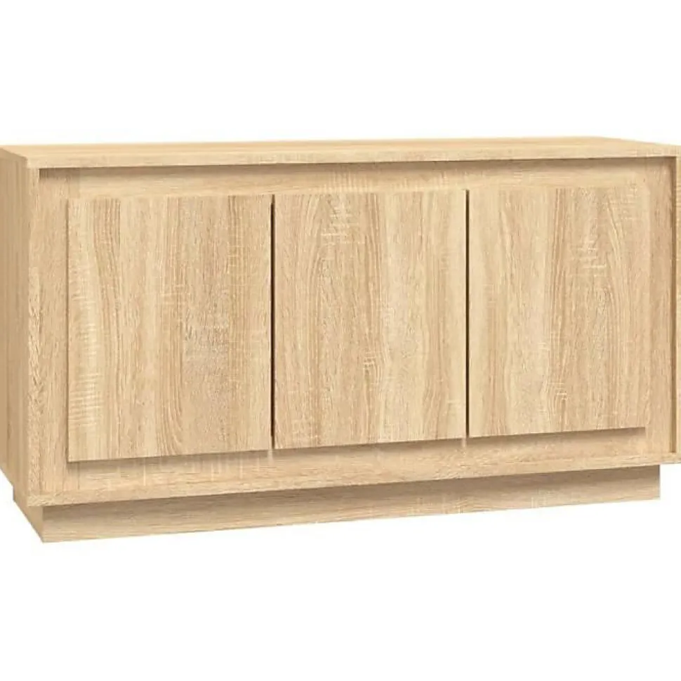 vidaXL Buffet chêne sonoma 102x35x55 cm bois d'ingénierie 831888