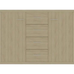vidaXL Buffet Chêne sonoma 88x30x65 cm Aggloméré