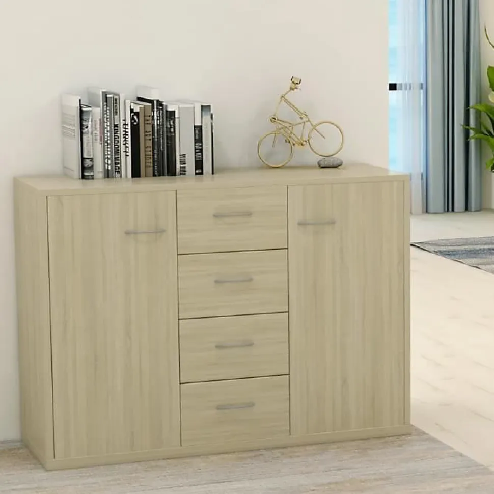 vidaXL Buffet Chêne sonoma 88x30x65 cm Aggloméré