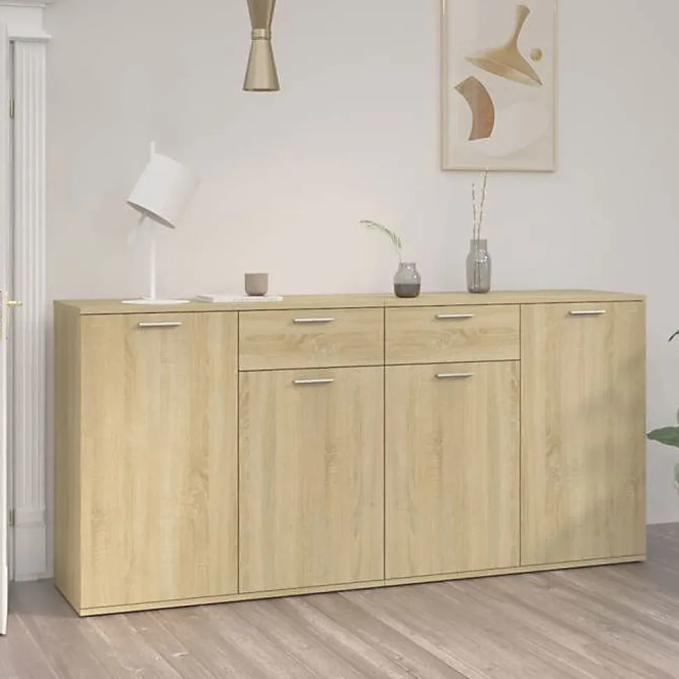 vidaXL Buffet Chêne sonoma 160x36x75 cm Bois d'ingénierie 3074930