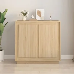 vidaXL Buffet chêne sonoma 80x34x75 cm bois d'ingénierie 819887