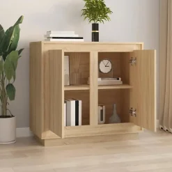 vidaXL Buffet chêne sonoma 80x34x75 cm bois d'ingénierie 819887