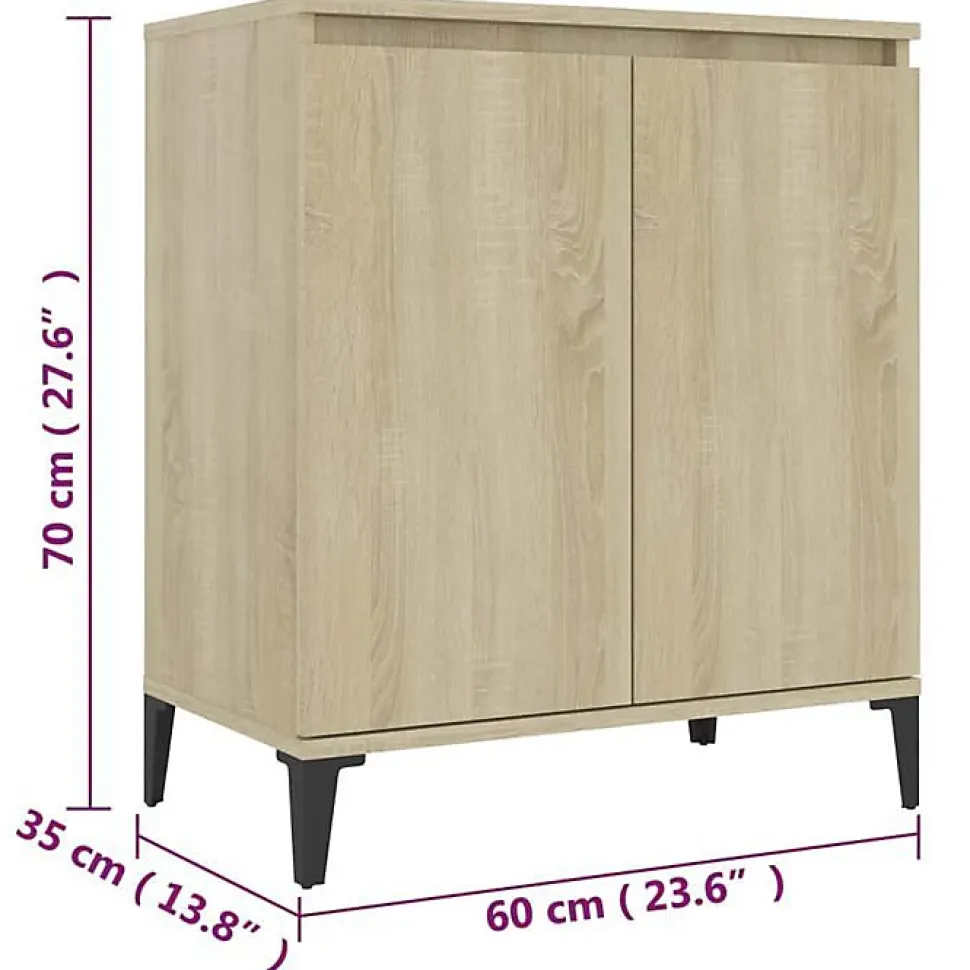 vidaXL Buffet Chêne sonoma 60x35x70 cm Aggloméré
