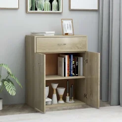 vidaXL Buffet Chêne sonoma 60x30x75 cm Bois d'ingénierie 800714