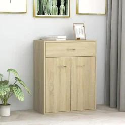 vidaXL Buffet Chêne sonoma 60x30x75 cm Bois d'ingénierie 800714