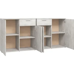 vidaXL Buffet Gris béton 160x36x75 cm Bois d'ingénierie 3074931