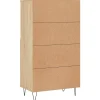 vidaXL Buffet haut Chêne sonoma 60x36x110 cm Bois d'ingénierie 831487