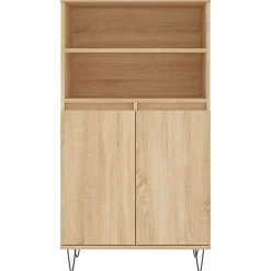 vidaXL Buffet haut Chêne sonoma 60x36x110 cm Bois d'ingénierie 831487