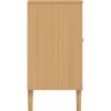 vidaXL Buffet SENJA aspect rotin marron 112x40x80cm bois massif de pin 358028