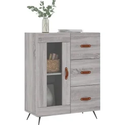 vidaXL Buffet sonoma gris 69,5x34x90 cm bois d'ingénierie 828018