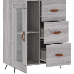vidaXL Buffet sonoma gris 69,5x34x90 cm bois d'ingénierie 828018