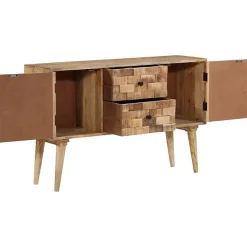vidaXL Buffet 110x30x70 cm bois massif de manguier, armoire, placard, buffet haut, armoire latérale, armoire de rangement, 376063