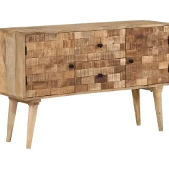 vidaXL Buffet 110x30x70 cm bois massif de manguier, armoire, placard, buffet haut, armoire latérale, armoire de rangement, 376063