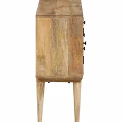 vidaXL Buffet 110x30x70 cm bois massif de manguier, armoire, placard, buffet haut, armoire latérale, armoire de rangement, 376063