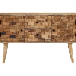 vidaXL Buffet 110x30x70 cm bois massif de manguier, armoire, placard, buffet haut, armoire latérale, armoire de rangement, 376063