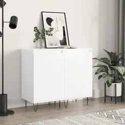 vidaXL Buffets 2 pcs blanc brillant 40x35x70 cm bois d'ingénierie 831057