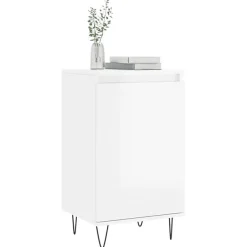 vidaXL Buffets 2 pcs blanc brillant 40x35x70 cm bois d'ingénierie 831057
