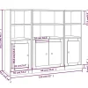 vidaXL Buffets 3 pcs chêne sonoma bois d'ingénierie 3185306