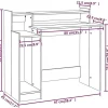 vidaXL Bureau avec Lumières LED Table d'Ordinateur Bureau d'Ecriture Table d'Etude Informatique Chêne Sonoma 97x45x90 cm 805555