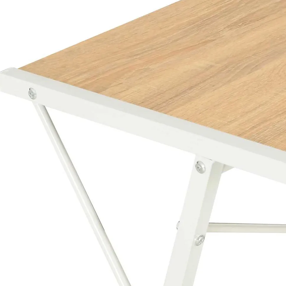 vidaXL Bureau avec étagère Blanc et chêne 116x50x93 cm 20291