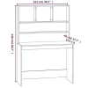 vidaXL Bureau avec étagères Blanc 102x45x148 cm Bois d'ingénierie 823000