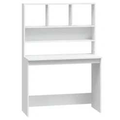 vidaXL Bureau avec étagères Blanc 102x45x148 cm Bois d'ingénierie 823000
