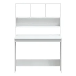 vidaXL Bureau avec étagères Blanc 102x45x148 cm Bois d'ingénierie 823000