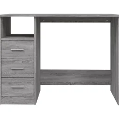 vidaXL Bureau avec tiroirs Sonoma gris 102x50x76 cm Bois d'ingénierie 823038
