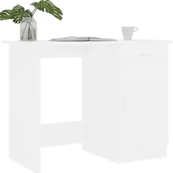 vidaXL Bureau Blanc 100 x 50 x 76 cm Aggloméré