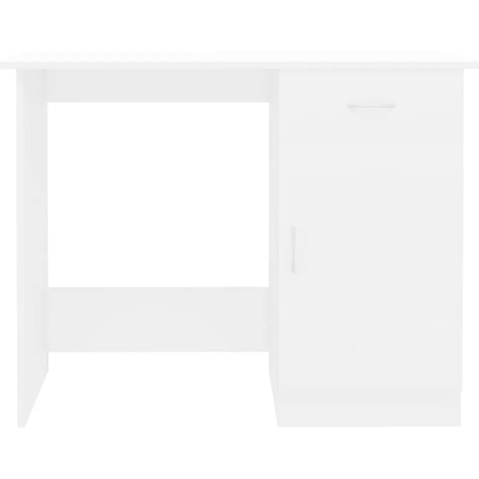 vidaXL Bureau Blanc 100 x 50 x 76 cm Aggloméré