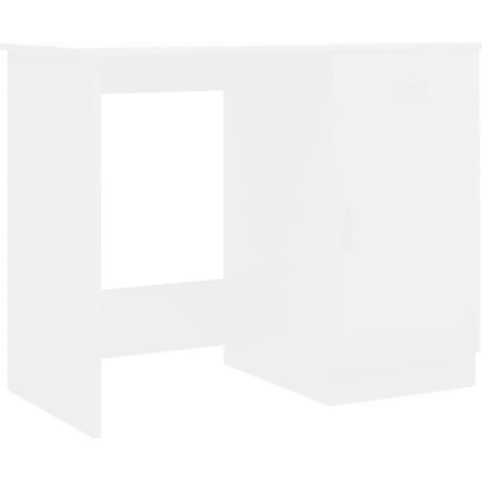 vidaXL Bureau Blanc 100 x 50 x 76 cm Aggloméré