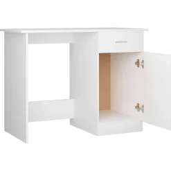 vidaXL Bureau Blanc 100 x 50 x 76 cm Aggloméré