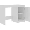 vidaXL Bureau Blanc brillant 100x50x76 cm Aggloméré