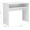 vidaXL Bureau Blanc brillant 90x50x74 cm Aggloméré