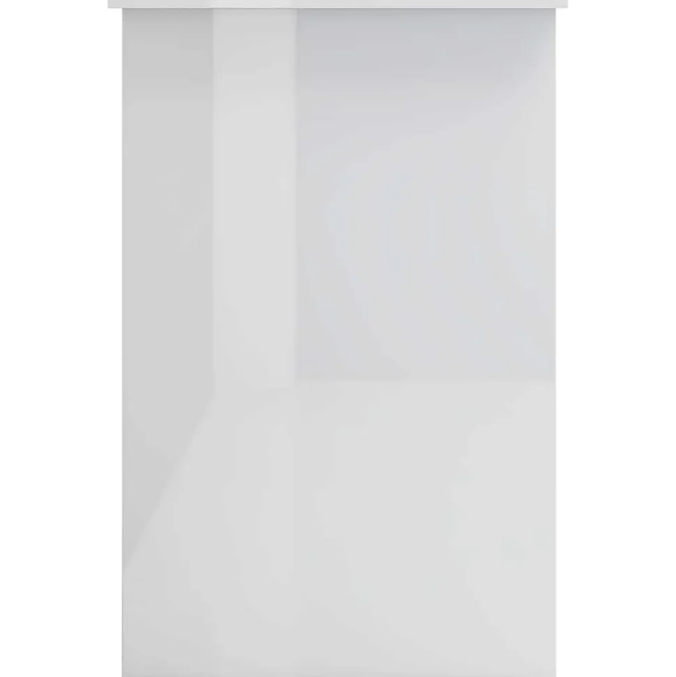 vidaXL Bureau Blanc brillant 100 x 50 x 76 cm Aggloméré