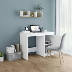 vidaXL Bureau Blanc 100x50x76 cm Aggloméré