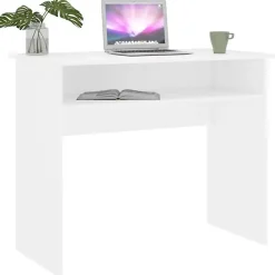 vidaXL Bureau Blanc 90x50x74 cm Aggloméré