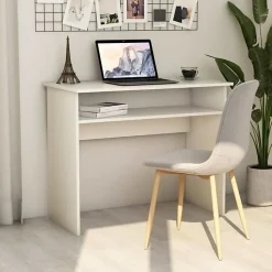 vidaXL Bureau Blanc 90x50x74 cm Aggloméré